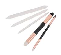 MINAOLULUS 5pcs Double-Headed Blending Stumps and Paper Rubbing Pens Set, Large and Small Gold Pencil Rubbing Blender Sticks with 3 Paper Sketch Sponges for Highlight and Shadow Drawing,