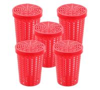 MINAOLULUS 5pcs Fishing Bait Cage Trap Plastic Bait Bucket for Carp and Shrimp with Versatile Design and High Efficiency Outdoor Fishing Tackle and Easy Operation