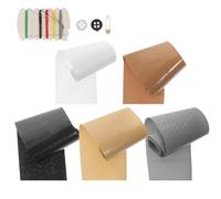 MINAOLULUS 5pcs Iron-on Polyester Sewing Patches 5 Colors Rectangular Twill Fabric Applique for DIY Clothing Repair and Bag Decoration