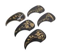 MINAOLULUS 5pcs Self-adhesive Plastic Pickguard Guitar Pick Guard Acoustic Guitar Protector Pvc Material Classic Vintage Style Large Cutout Shape Easy Installation for Playing and Concerts