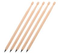 MINAOLULUS 5pcs Wooden Drumstick Shape Hb Pencils and Drummers - Erasable Writing and Drawing Pencils - Novelty Music Gifts for School, Office, and Classroom Use