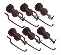 MINAOLULUS 6pcs Mini Violin Model Decor Texture Musical Ornament for Home Display Christmas Tree Pendant Creative Craft for Holiday Celebrations and Festive Decor