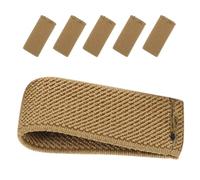 MINAOLULUS 6pcs Nylon Belt Strap Retainers Khaki for Duty Belts and Packs | Elastic Webbing Loops, Manage Overlong Straps, Light Weight and Portable, Simple Stylish Design for Repeated Use