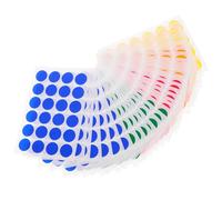 MINAOLULUS 720pcs Small Self-Adhesive Colored Dot Stickers 2cm Round Label Dots for Scrapbooking, Office Color-Coding, Envelope Sealing in Navy Sky Tangerine Lime Sunflower