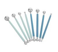 MINAOLULUS 8pcs Double-Ended Metal Ball Fondant Dotting Tool for Cake Decorating and Sugar Flower Crafting Creative DIY Fondant Shaper Stylus with Smooth Ball Tips and Cakes