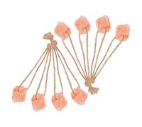 MINAOLULUS 8pcs Hanging Livestock Salt Blocks Natural Mineral Salt Licks for Goats and Horses with Rope, Boosts Vitality and Nutrient Absorption Suitable for Indoor and Outdoor Grazing
