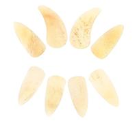 MINAOLULUS 8pcs Light Yellow Guzheng Finger Nails Single Groove Protective Fake Nails for Guzheng Practice and Exam for Musicians and Students