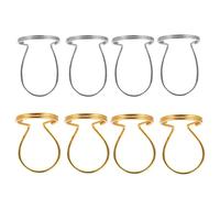 MINAOLULUS 8pcs Thumb Guitar Picks Set, Metal Finger Picks for Bass Acoustic Guitar, Gold Silver Fingerstyle Plectrums for Music Instrument Practice and Performance