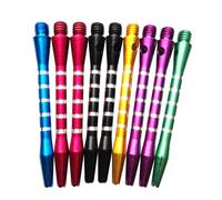 MINAOLULUS 9 Pcs Aluminium Alloy Medium Thread Dart Shafts Stems with Screw Thread Design Sturdy Metal Dart Accessories Easily Match with Your Tips for Long Time Use Random Color