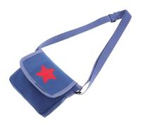 MINAOLULUS Adjustable Canvas Sling Bag with Star Pattern, Retro Crossbody Shoulder Messenger for Boys and, Wear-Resistant Portable Backpack for Travel and School