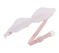 MINAOLULUS Adjustable Cat and Dog Collar White Butterfly Bow Tie and Angel Wing Decoration, Lightweight Buckle Design for Outdoor Use, for Small Dogs and Kittens