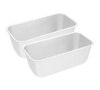 MINAOLULUS Baking Trays Silver Colour Aluminium Alloy 2pcs Easy to Use and Clean for Bread and Cake Molds for Making Breads and Baking at Home
