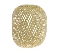 MINAOLULUS Bamboo Pendant Lamp Shade Woven Light Cover Accessory for Indoor Bedroom Use, Handmade Decorative Lampshade with Natural Khaki Material, Original Shape