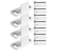 MINAOLULUS Barn Door Bottom Roller Floor Guide Floor Mount Sliding Door Hidden Under Door White Plastic 4 Sets for Slotted or Non Slotted Doors
