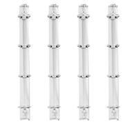 MINAOLULUS Binder Spines Silver 4-4pcs Replacement Kit Mechanism, Metal Loose Leaf Binding Resistant to Bending Organization for Planners and Office Binders School Personal Use