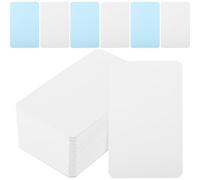 MINAOLULUS Blank DIY Flash Cards Set 200 Sheets Kraft Paper Index Note Cards for Learning Spelling Pinyin with White and Blue for School Study