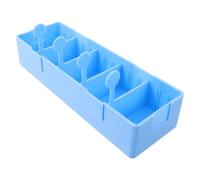 MINAOLULUS Blue Abs Dispensing Tray with 5 Compartments for Efficient Medication Distribution, Featuring Raised Edges and Antislip Bottom, Compatible with General Carts for Pharmacy