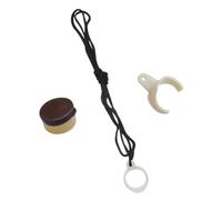 MINAOLULUS Clarinet Thumb Rest Cushion Pads with Oil and Neck Strap Clarinet Finger Sleeve Set for Descant Accessories Universal Woodwind Instrument Parts