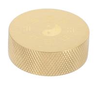 MINAOLULUS Copper Small Paperweight round Solid Metal Calligraphy Desk Ornament for Office and Chinese Art Practice, Medium Size Paperweight Craft for Tabletop Decor