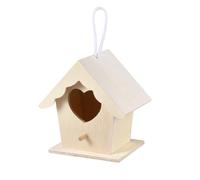 MINAOLULUS Creative Beige Plastic Hanging Bird Nest House Shape Nest Box for Birds and Parrots Accessory Suitable as A Home Hanging Ornament