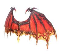 MINAOLULUS Crimson Mythical Wing Costume for Adults with Adjustable Wearing Strap and Lightweight Non-woven Material, Creative Cosplay Wings for Carnival and Mardi Gras Festival