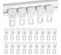 MINAOLULUS Curtain Track Glider Roller 50pcs Heavy Duty Silent Stainless Steel Rollers with Plastic Wheels for Window Treatments