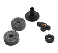 MINAOLULUS Cymbal Mounting Sleeves and Felt Pads Plastic and Metal Parts for Drum Cymbal Secure Mounting Shock Absorption with Split Screws Black