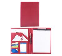 MINAOLULUS Document Organizer Office File Folder Wear Resistant Leather A4 with Calculator Clipboard Portable Presentation Paper Holder for Study and Office Use