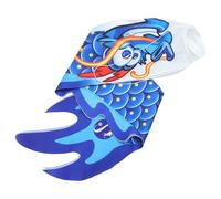 MINAOLULUS Dragon Windsock Hanging Decoration for Front Yard Home Decoration Blue Satin Cloth Dragon Shape Unique Refined Design Flies in Wind Easily Hanging Beautiful Eye-catching Patio