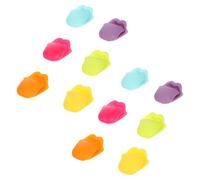 MINAOLULUS Drink Markers Creative and Decorative 12pcs Silicone Tongue Shaped Reusable and Wear-resistant Cup Accessories Wine Charms for Wine Glasses for Western Restaurants and Nightclubs