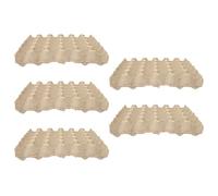 MINAOLULUS Egg Tray Holder Paper Pulp Cartons 5pcs 30-count Stackable Design for Kitchen Storage and Organization
