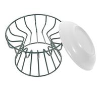 MINAOLULUS Elevated Ceramic Cat Bowl Set with Neck Protection, Non-tip Raised Pet Feeder with Single Paw Print Plate and Green Iron Stand for Cats and Kittens