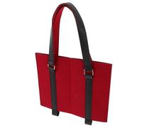 MINAOLULUS Felt Wine Bottle Carrier Bag Portable Wine Tote with Handle, Dual Bottle Design with Pu Material, Versatile Use and Well-protected from Damage for Party and Holidays