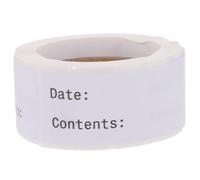 MINAOLULUS Food Storage Labels 25×75mm White Writable Kitchen Stickers 150pcs Roll Multi-Function Blank Food Organizer Notes for Fridge Freezer Pantry