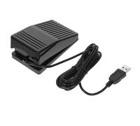 MINAOLULUS Foot Switch Usb Nonslip Plastic Momentary Electric Pedal for Black for Sewing Machine Foot Control and Transcription