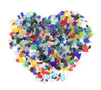 MINAOLULUS Fused Glass Kits Microwave Kiln Friendly for Decorative Blocks and Jewelry Making Crafts Irregular Colored Glass Pieces for DIY Accessories