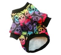 MINAOLULUS Ghost Head Sweatshirt for Halloween Pet Cloth Funny Dog Sweater Skull Pattern Creative Dog Costume for Chihuahua