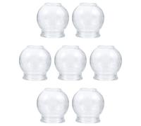 MINAOLULUS Glass Cupping Suction Cups Set Round Shape Easy to Use and Convenient to Operate 7pcs Vacuum Therapy Device for Body Care Suitable for Family Relaxation and Wellness