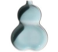 MINAOLULUS Gourd-shaped Ceramic Ink Dish Small Ink Well with Calligraphy Brush Holder for Students Chinese Calligraphy Painting Supplies Desktop Plate for Beginners