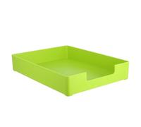 MINAOLULUS Green Plastic Desk Organizer with Stackable Letter Tray and Pen Holder Desktop Document Storage Box for Office and School Desk Accessories Modern Paper Bin for Filing