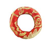 MINAOLULUS Handmade Nepalese Singing Bowl Cushion Copper Base 16cm Diameter Sound Bowl Mat for Buddhist Rituals and Meditation Random Color