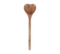 MINAOLULUS Heart Shape Wooden Spoon for Scooping and Stirring Small Wood Spoon with Elegant Simple Look for Home Use and Office Kitchen Dessert