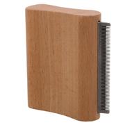 MINAOLULUS Horse Hair Deshedding Brush Small 7.5cm Wooden Grooming Comb for Horses Pet Shedding Tool Stainless Steel Teeth Suitable for Stable and Equestrian Use