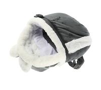 MINAOLULUS Indoor Winter Cat Backpack with Warm Pet Nest Functionality Grey Cloth Design for Comfortable Travel and Outdoor Use for Cats the Go