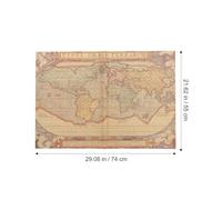 MINAOLULUS Map Pattern Kraft Paper Wrapping 10pcs 29.5x20.5 Inch for Floral Bouquet and Special Event Packaging