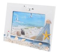MINAOLULUS Mediterranean Style Wooden Picture Frame 6 Inches Tabletop Photo Holder with Timber Material for Desk Decoration and Home Decorations, Chic Design and Versatile Style to Protect