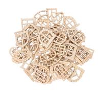 MINAOLULUS Miniature Wooden Fairy Doors 100Pcs Unfinished Garden Door Accessories Tiny Windows for Fairy Garden and Tree Decor