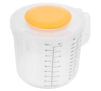 MINAOLULUS Mixing Bowl and Measuring Cup 2.5L Transparent Plastic with Comfortable Handle Suitable for Baking