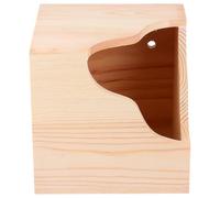 MINAOLULUS Multi-purpose Wooden Squirrel Feeding Log Cabin with Cozy and Comfortable Design, Breathable Wood Pet Feeder House Suitable for Small Pets like Hamsters and Guinea Pigs in Home