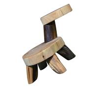 MINAOLULUS Natural Cliff Cypress Wood Carving Ornament Double-Layer Wooden Base, 16cm X 10cm X 16cm, Home and Office Decorative Sculpture for Hallway and Living Room Display